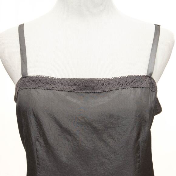 Eileen Fisher Gray Silk Lace Trim Cami Size Medium - Picture 5 of 10